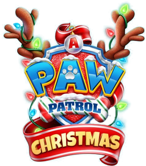A Paw Patrol Christmas logo