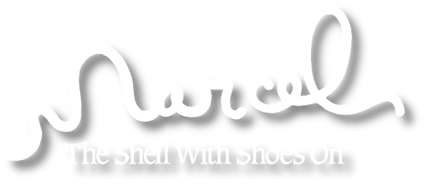 Marcel the Shell with Shoes On logo